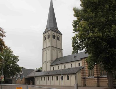 Romanischer Teil der St.Aldegundis-Kirche Kaarst-Büttgen.